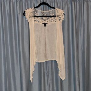 Elegant White Lace Women Vest